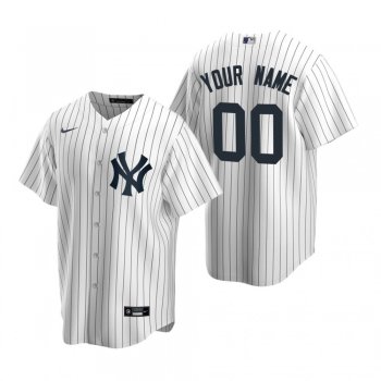 Men's New York Yankees Custom Nike White Replica Home Jersey