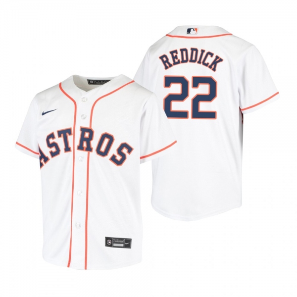 Youth Houston Astros Josh Reddick Nike White Replica Home Jersey