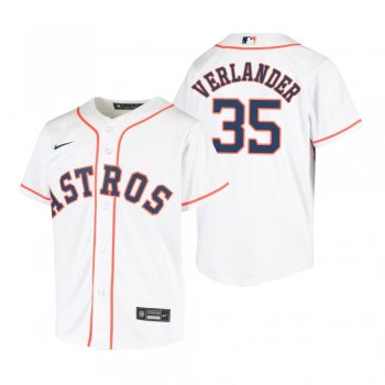 Youth Houston Astros Justin Verlander Nike White Replica Home Jersey