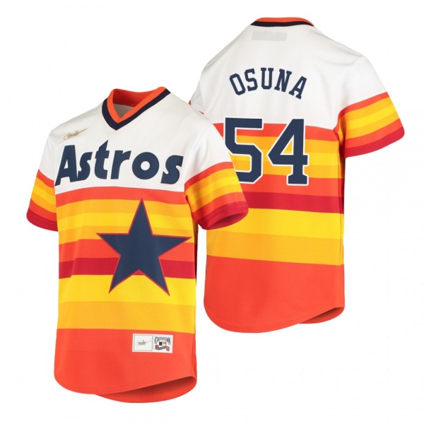 Youth Houston Astros Roberto Osuna Nike White Orange Cooperstown Collection Home Jersey