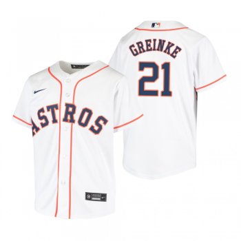 Youth Houston Astros Zack Greinke Nike White Replica Home Jersey