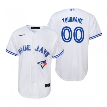 Youth Toronto Blue Jays Custom Nike White Replica Home Jersey