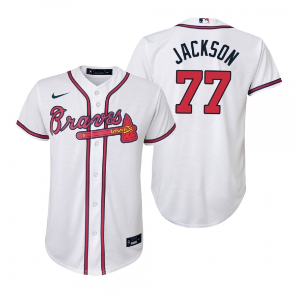 Youth Atlanta Braves Luke Jackson Nike White Replica Home Jersey