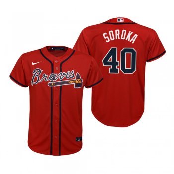 Youth Atlanta Braves Mike Soroka Nike Red Replica Alternate Jersey