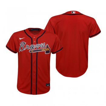 Youth Atlanta Braves Nike Red Replica Alternate Jersey