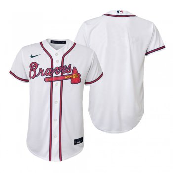 Youth Atlanta Braves Nike White Replica Home Jersey