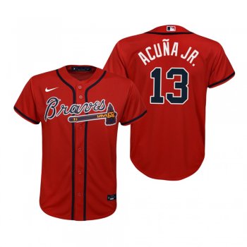 Youth Atlanta Braves Ronald Acuna Jr. Nike Red Replica Alternate Jersey