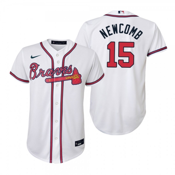 Youth Atlanta Braves Sean Newcomb Nike White Replica Home Jersey