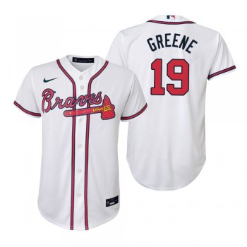 Youth Atlanta Braves Shane Greene Nike White Replica Home Jersey