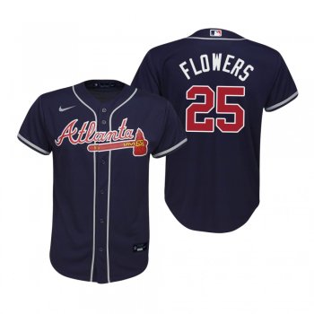 Youth Atlanta Braves Tyler Flowers Nike Navy Replica Alternate Jersey