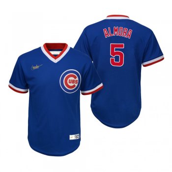 Youth Chicago Cubs Albert Almora Jr Nike Royal Cooperstown Collection Road Jersey