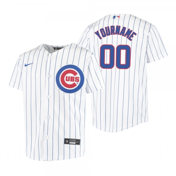 Youth Chicago Cubs Custom Nike White Replica Home Jersey