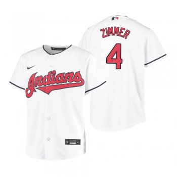 Youth Cleveland Indians Bradley Zimmer Nike White Replica Home Jersey