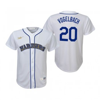 Youth Seattle Mariners Daniel Vogelbach Nike White Cooperstown Collection Home Jersey