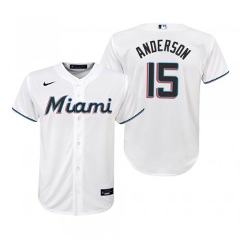 Youth Miami Marlins Brian Anderson Nike White Replica Home Jersey