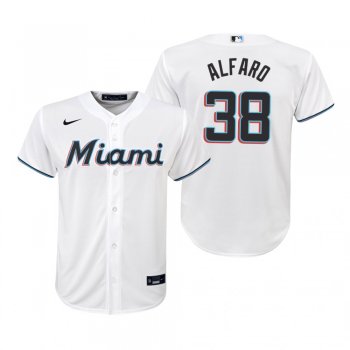 Youth Miami Marlins Jorge Alfaro Nike White Replica Home Jersey