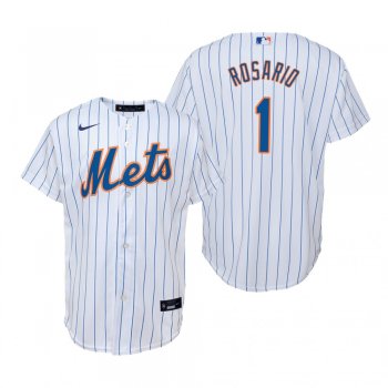 Youth New York Mets Amed Rosario Nike White Replica Home Jersey