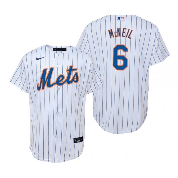 Youth New York Mets Jeff McNeil Nike White Replica Home Jersey