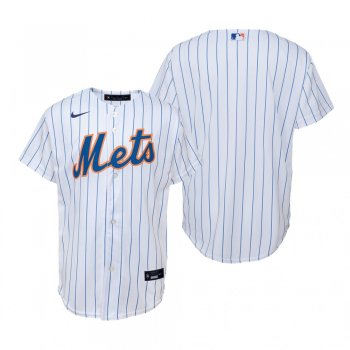 Youth New York Mets Nike White Replica Home Jersey