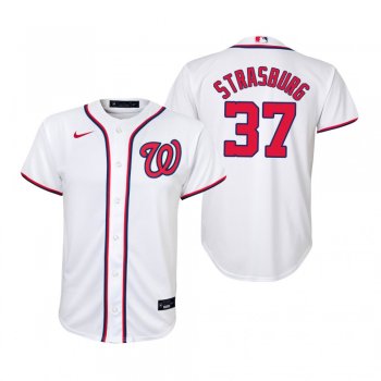 Youth Washington Nationals Stephen Strasburg Nike White Replica Home Jersey