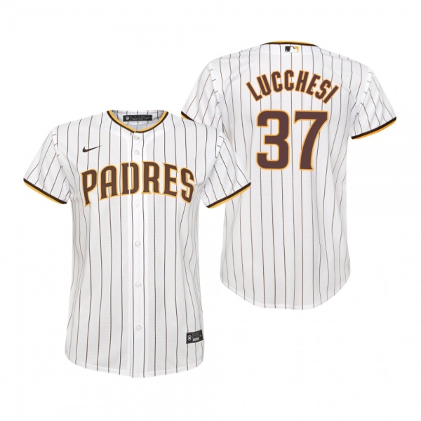 Youth San Diego Padres Joey Lucchesi Nike White Replica Home Jersey