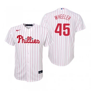 Youth Philadelphia Phillies Zack Wheeler Nike White Replica Home Jersey