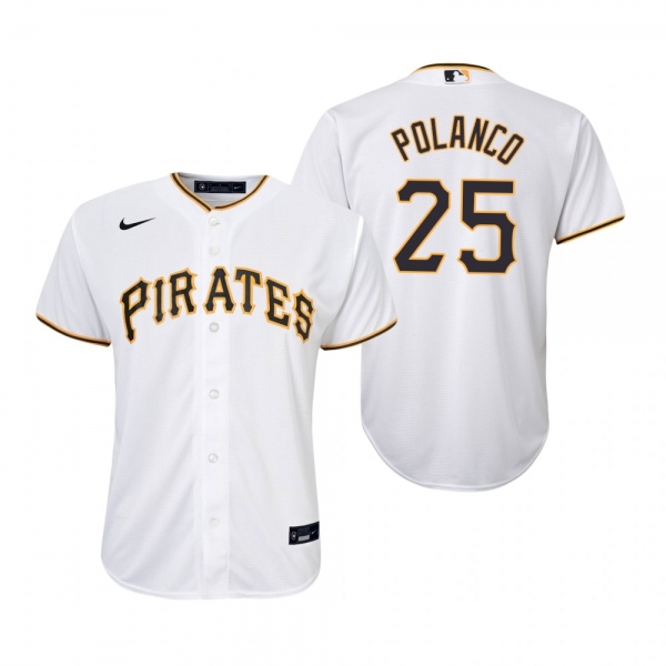 Youth Pittsburgh Pirates Gregory Polanco Nike White Replica Home Jersey