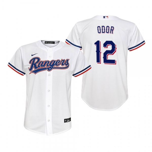 Youth Texas Rangers Rougned Odor Nike White Replica Home Jersey