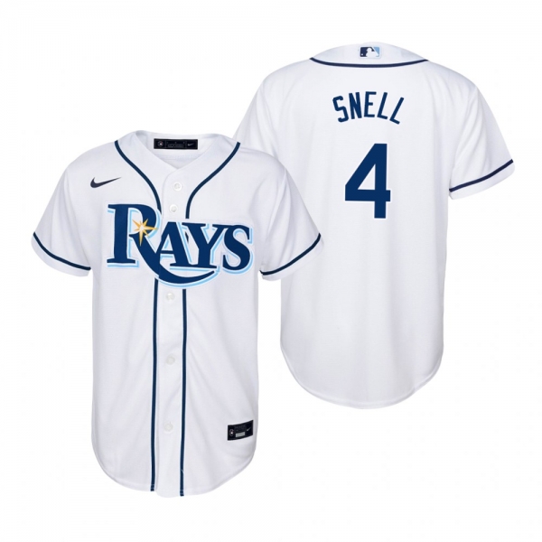 Youth Tampa Bay Rays Blake Snell Nike White Replica Home Jersey