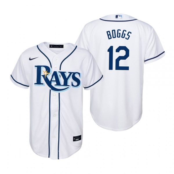 Youth Tampa Bay Rays Wade Boggs Nike White Replica Home Jersey