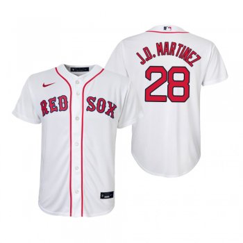 Youth Boston Red Sox J.D. Martinez Nike White Replica Home Jersey