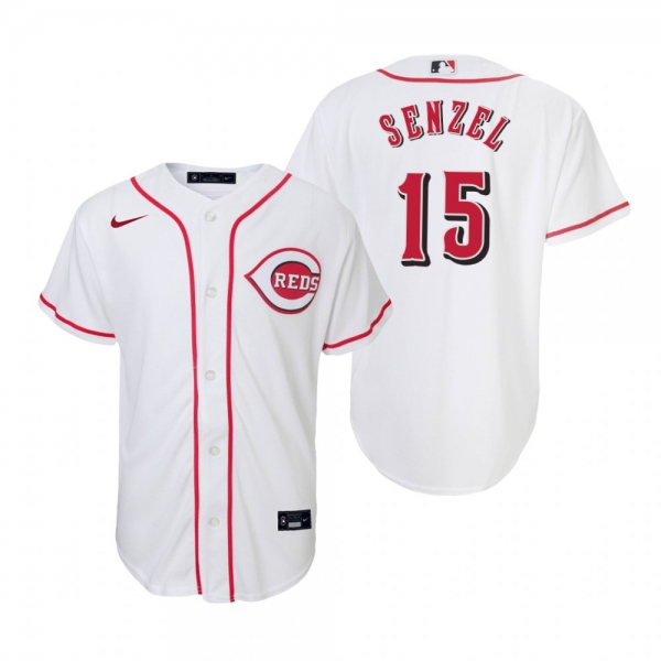 Youth Cincinnati Reds Nick Senzel Nike White Replica Home Jersey