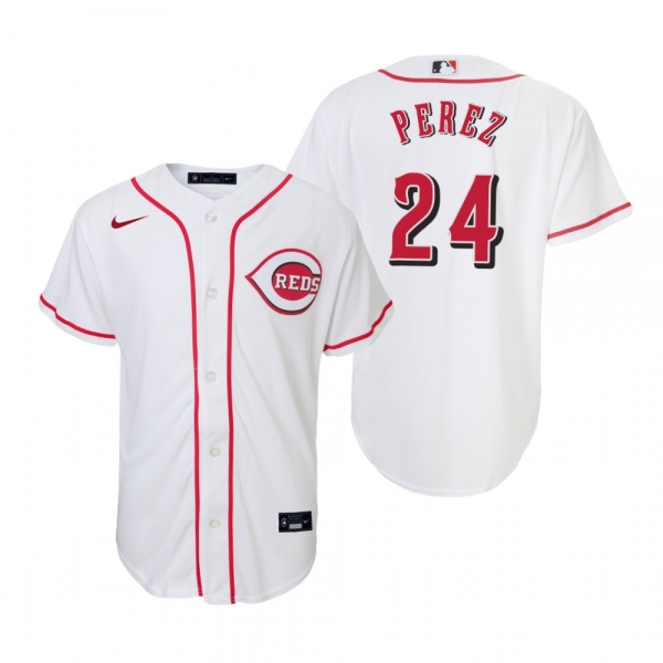 Youth Cincinnati Reds Tony Perez Nike White Replica Home Jersey