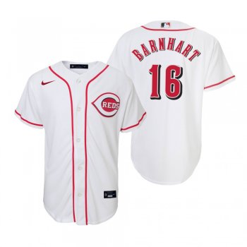 Youth Cincinnati Reds Tucker Barnhart Nike White Replica Home Jersey