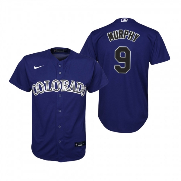 Youth Colorado Rockies Daniel Murphy Nike Purple Replica Alternate Jersey