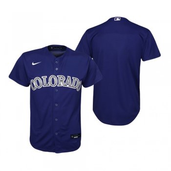 Youth Colorado Rockies Nike Purple Replica Alternate Jersey