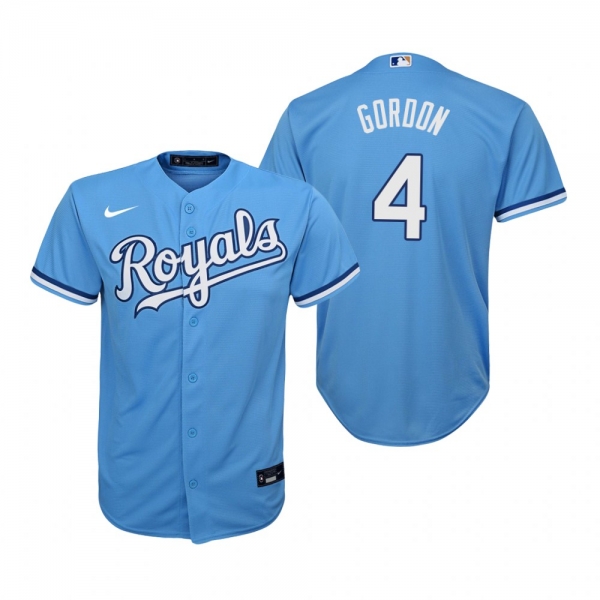 Youth Kansas City Royals Alex Gordon Nike Light Blue Replica Alternate Jersey