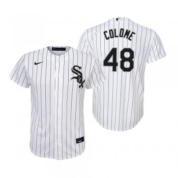 Youth Chicago White Sox Alex Colome Nike White Replica Home Jersey