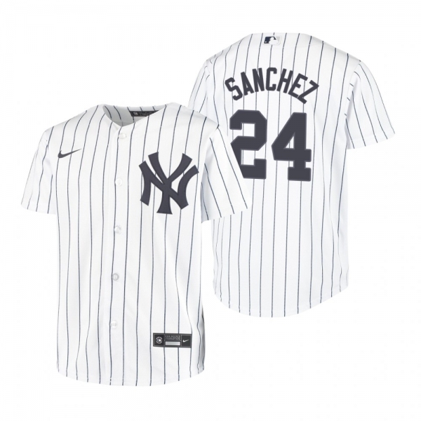 Youth New York Yankees Gary Sanchez Nike White Replica Home Jersey