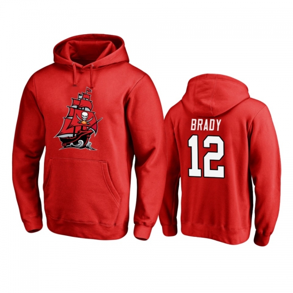 Tom Brady Tampa Bay Buccaneers Red 2020 New Logo Hoodie