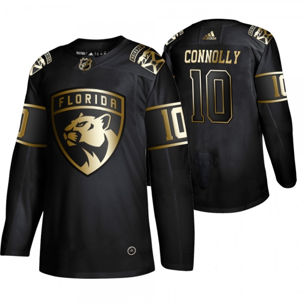 Men's Florida Panthers Brett Connolly Black NHL Golden Edition Authentic Jersey