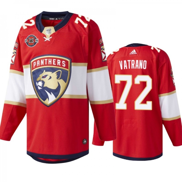 Men's Florida Panthers Frank Vatrano #72 Commemorative 25th Anniversary Red Jersey