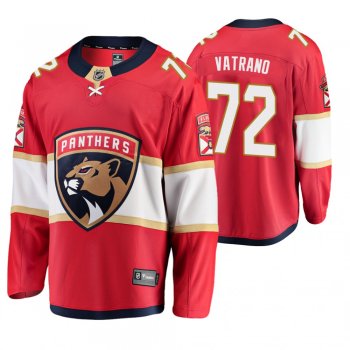 Men's Florida Panthers Frank Vatrano #72 Player Home Red Jersey