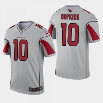 Men's Arizona Cardinals #10 DeAndre Hopkins Inverted Legend Jersey - Silver