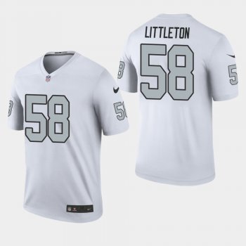 Men's Las Vegas Raiders #58 Cory Littleton Color Rush Legend Jersey - White