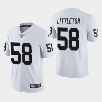 Men's Las Vegas Raiders #58 Cory Littleton Vapor Untouchable Limited Jersey - White