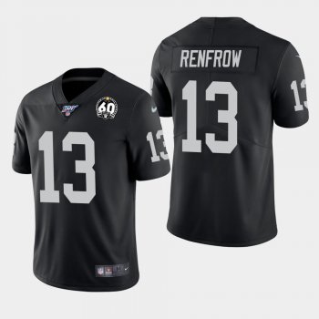 Men's Oakland Raiders #13 Hunter Renfrow 60th Anniversary Limited Jersey - Black