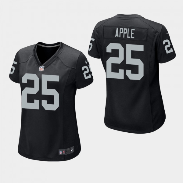 Women's Las Vegas Raiders #25 Eli Apple Game Jersey - Black