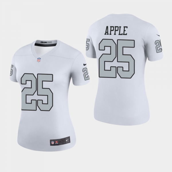 Women's Las Vegas Raiders #25 Eli Apple Color Rush Legend Jersey - White