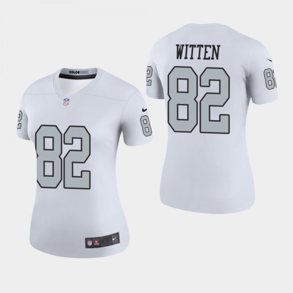 Women's Las Vegas Raiders #82 Jason Witten Color Rush Legend Jersey - White